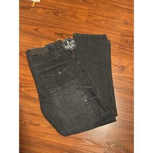 Raider Jean Co Rock N Roll Outrage Outlaws Black Carpenter Jeans Size 38x34 NWT